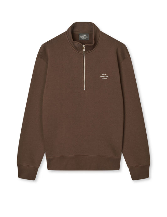 Standard Half Zip Logo Sweat, Demitasse