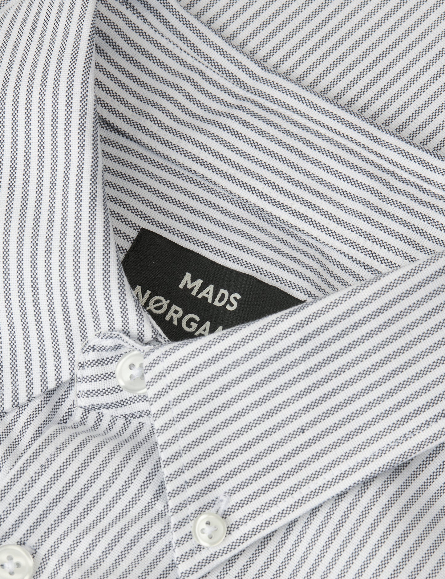 Cotton Oxford Sune Stripe Shirt BD FAV, White/Parisian Night