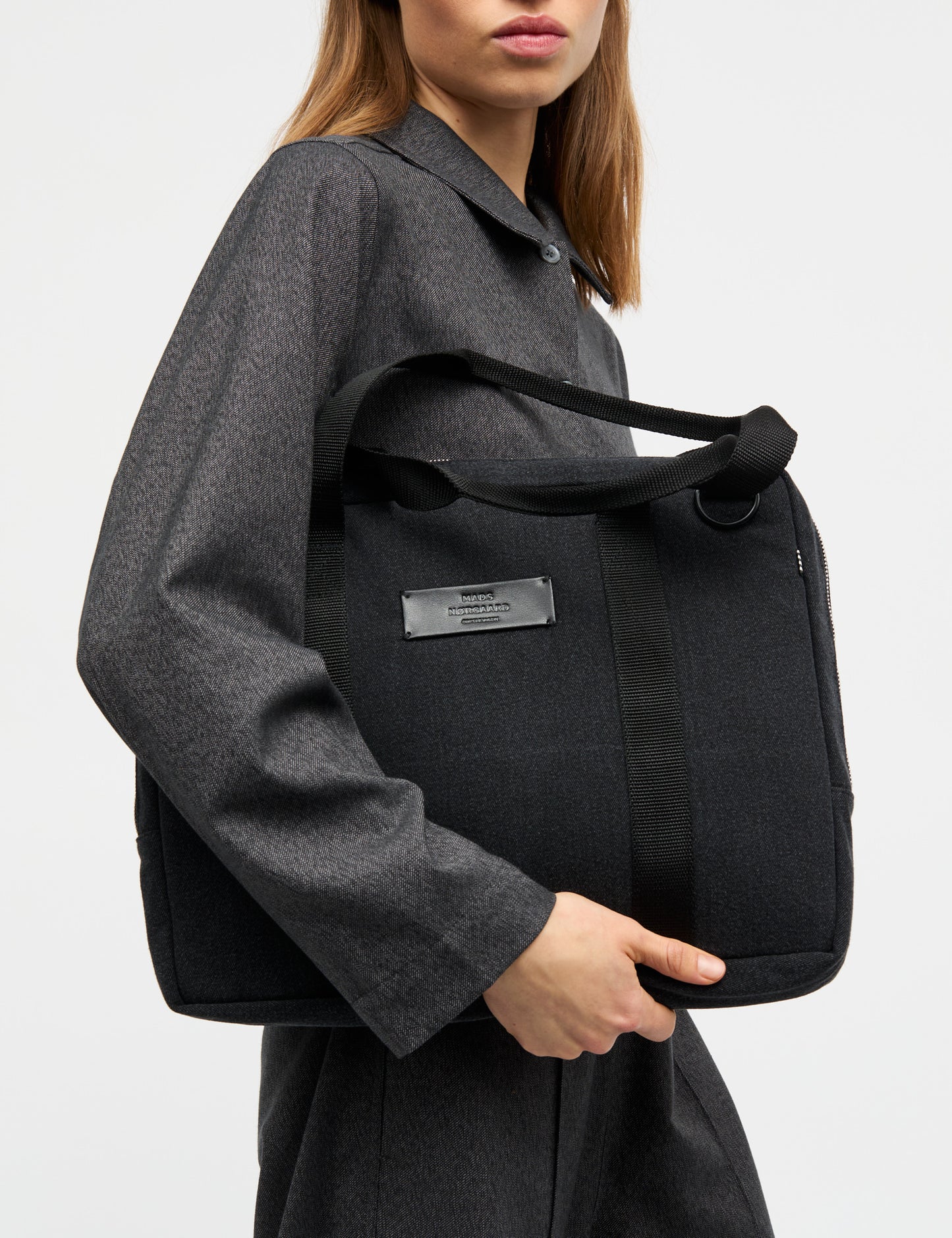 Boutique Washed Computer Bag, Washed Black