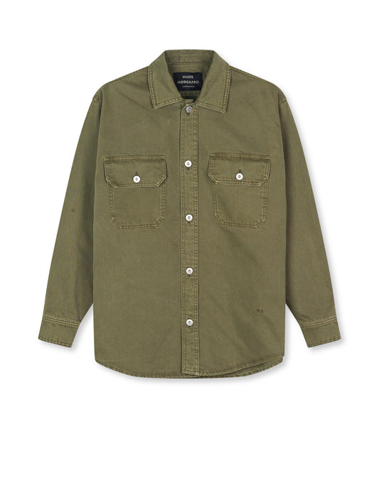 Soil Denim August Dyed Work Shirt, Four Leaf Clover