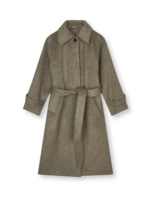 Hairy Wool Megan Coat, Four Leaf Clover