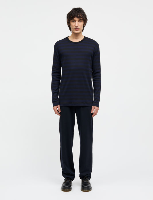 Super Wool Karsten Stripe Knit, Parisian Night/Black