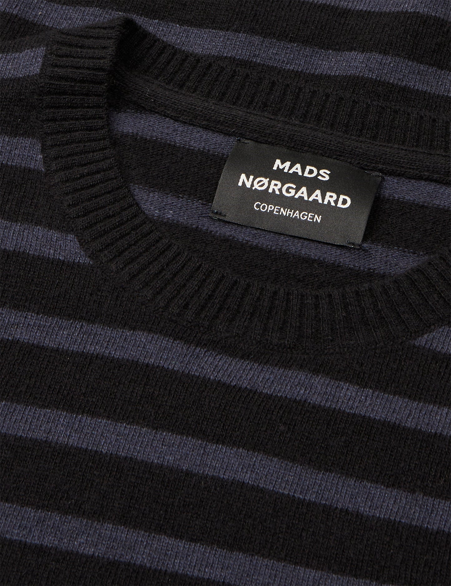 Super Wool Karsten Stripe Knit, Parisian Night/Black