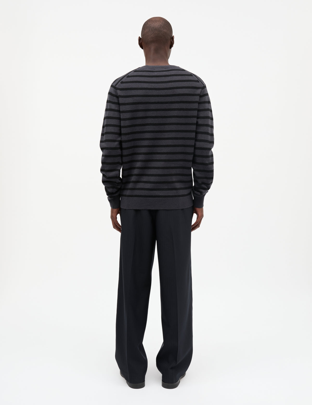 Super Wool Karsten Stripe Knit, Phantom/Black