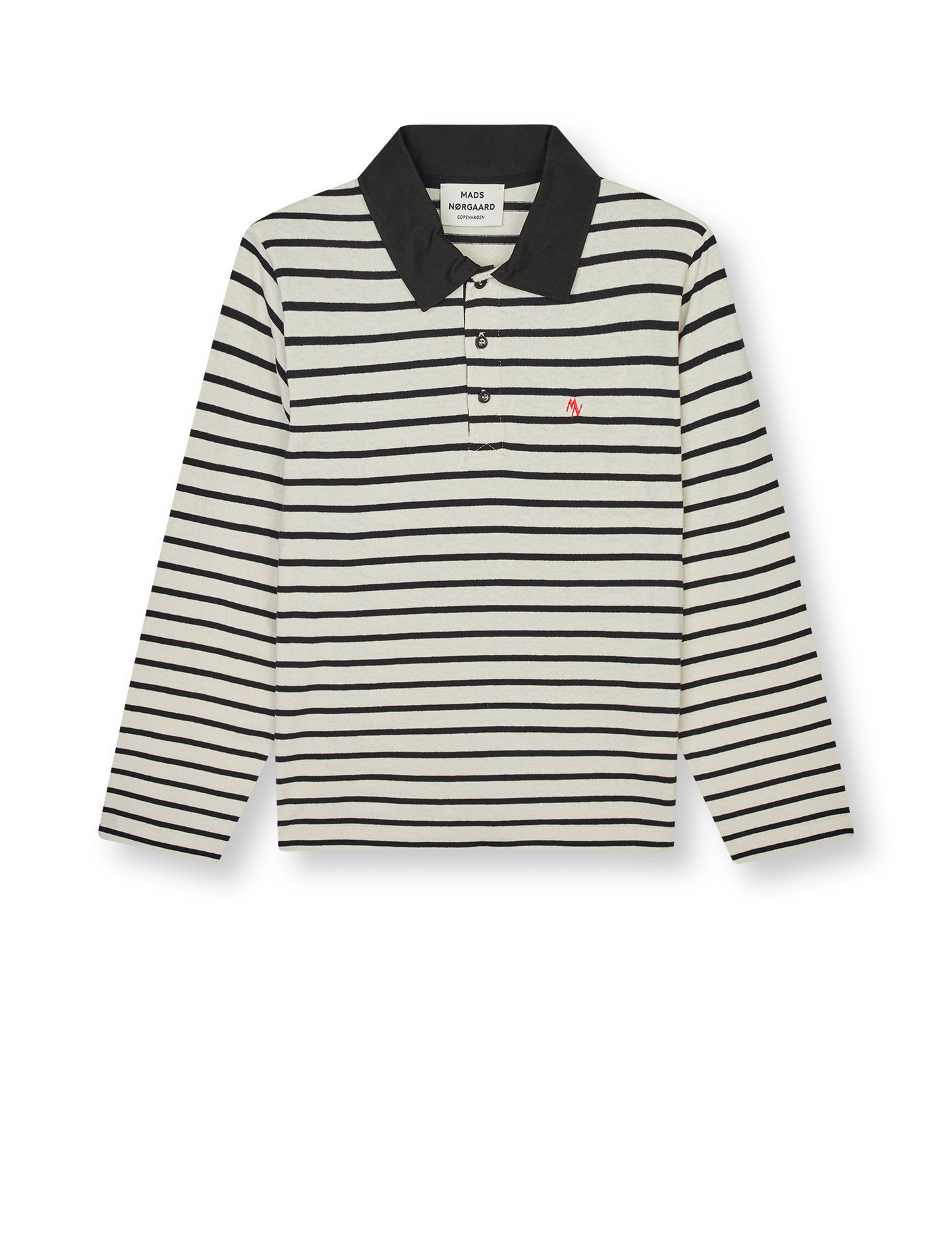 Pablo Jessie Polo Tee LS, Vanilla Ice/Black