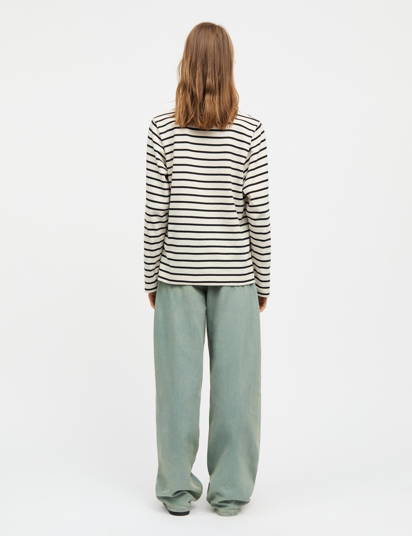 Pablo Jessie Polo Tee LS, Vanilla Ice/Black