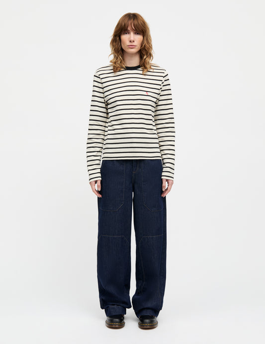 Pablo Maggie Tee LS, Vanilla Ice/Black