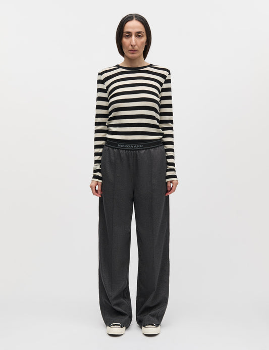 Fine Wool Sharon Knit, Black/Vanilla Ice