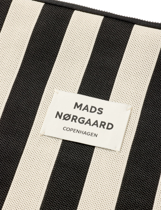 Knit Stripe Computer Sleeve Large, Black