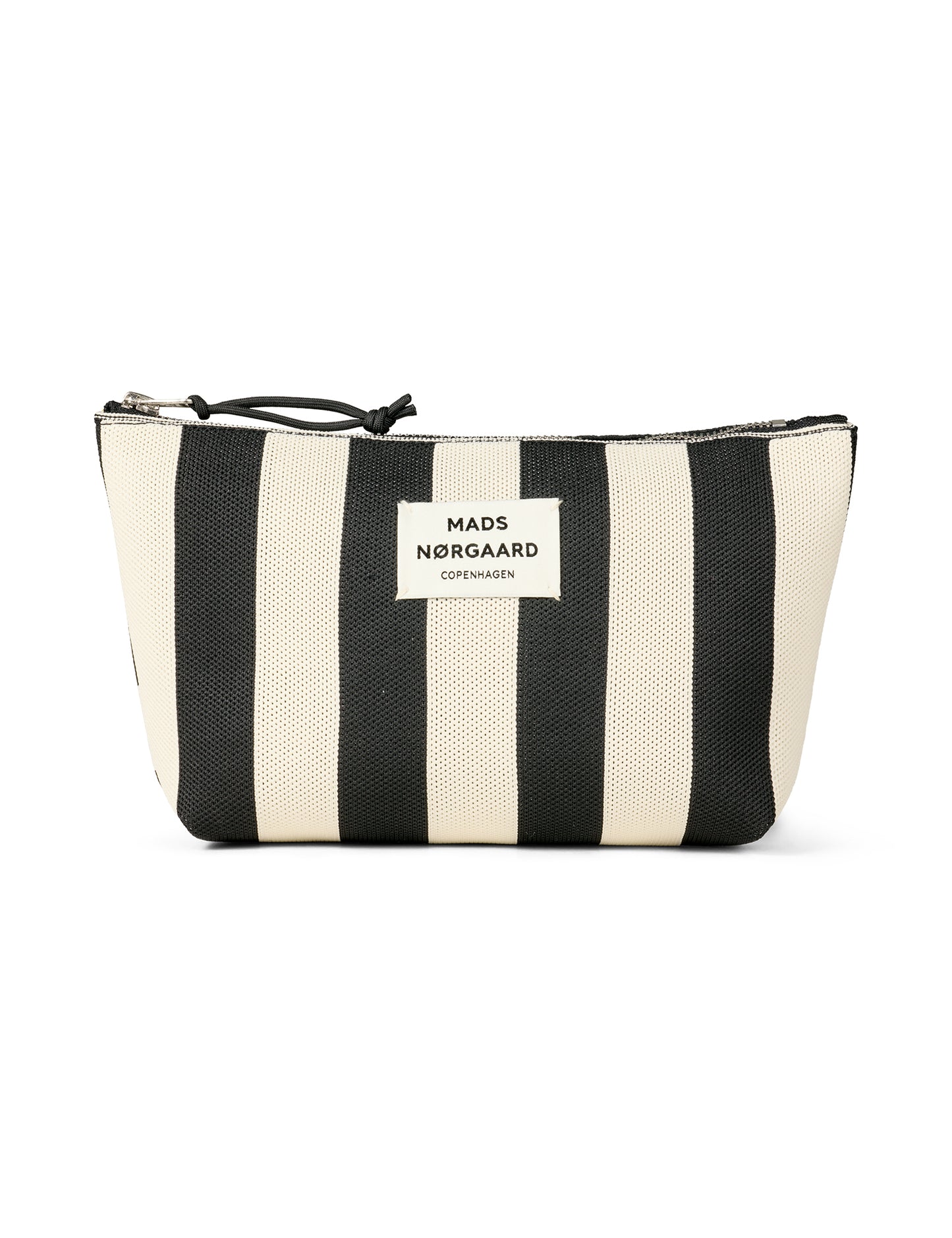 Knit Stripe Hof Make-Up Bag, Black