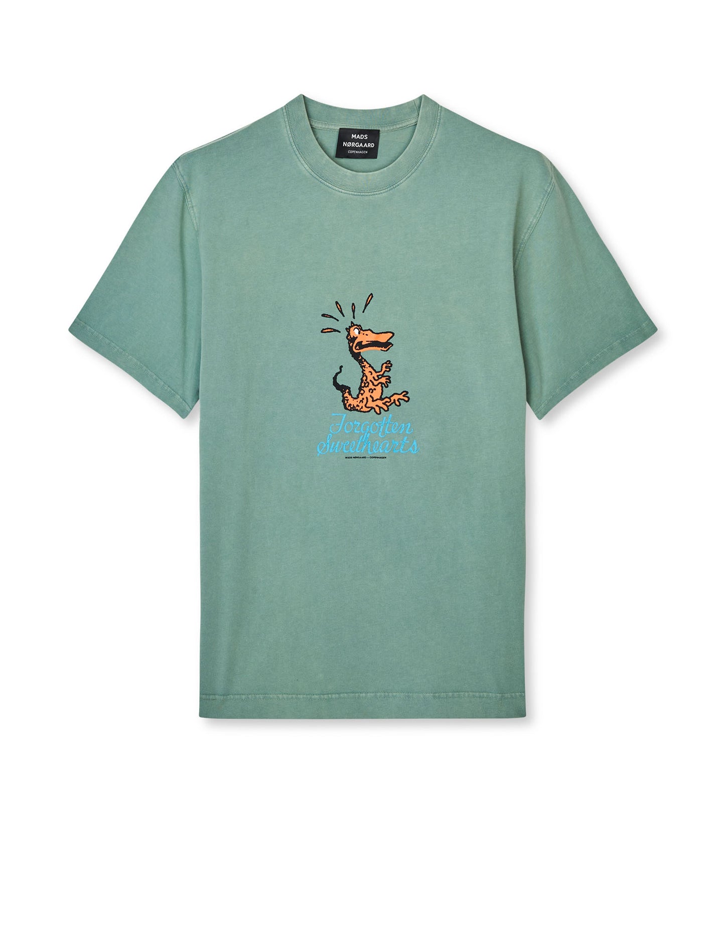 Cotton Jersey Sweathart Frode Tee, Verdant Green