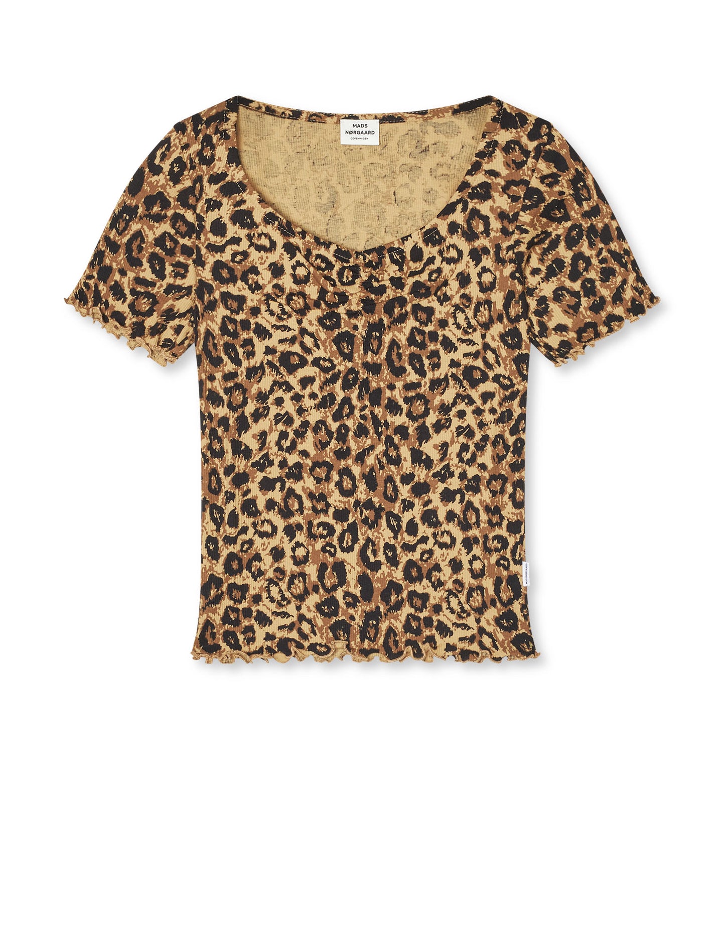 2x2 Cotton AOP  Tiki Tee, Leopard AOP/Black