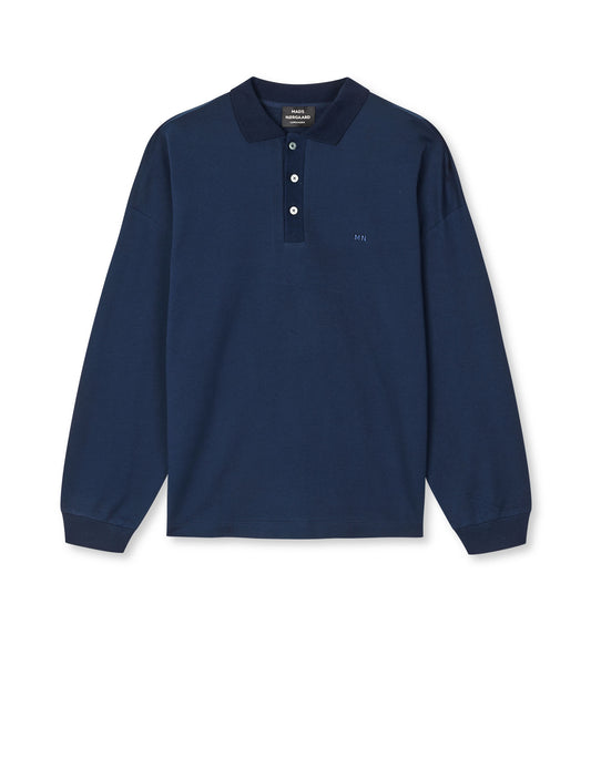 Light Terry Polo Sweat, Sky Captain