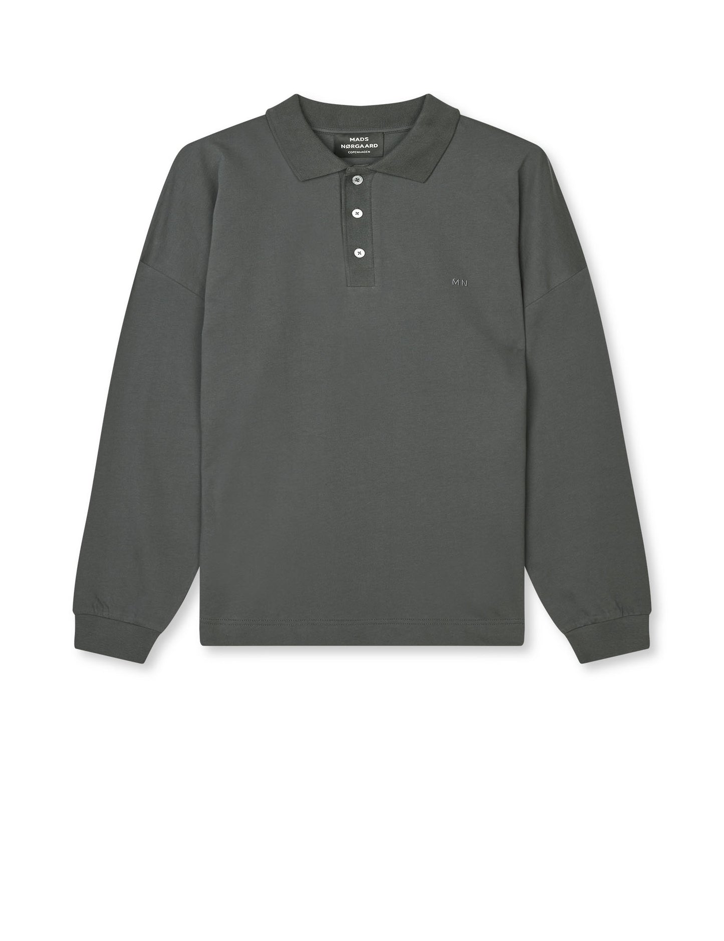 Light Terry Polo Sweat, Asphalt