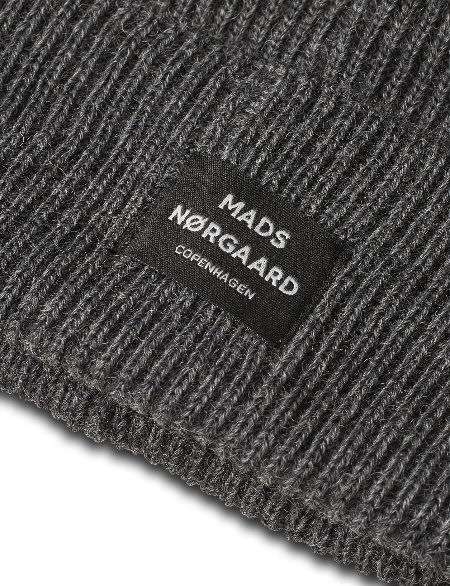 Wool Ask Beanie, Charcoal Melange