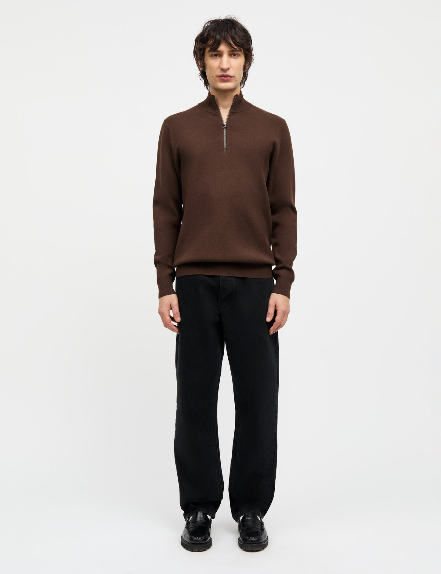 Urban Chase Half Zip Knit, Demitasse