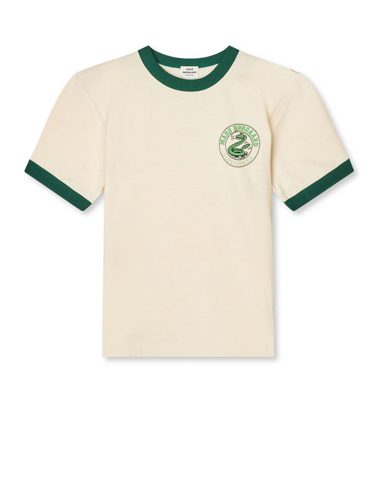 Dry Single Teddy Tee, Vanilla Ice/Verdant Green