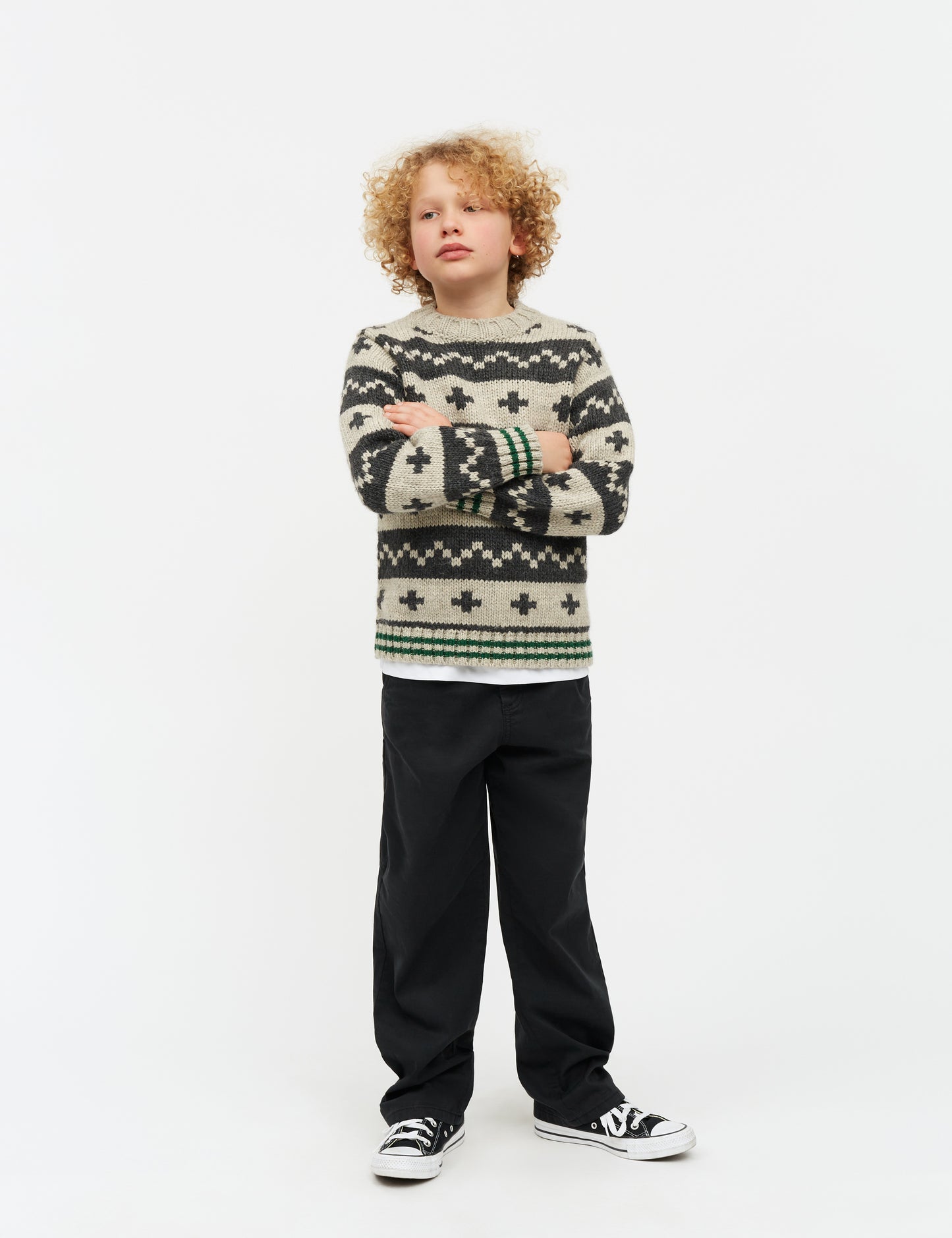 Crash Keldino Reykavik Sweater, Nature Melange/ Charcoal Melan