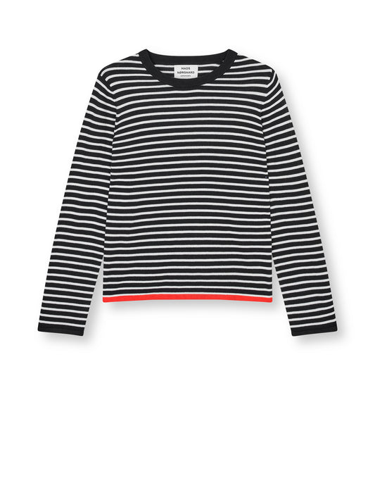 Fine Merino Ivy Knit, Black/Vanilla Ice