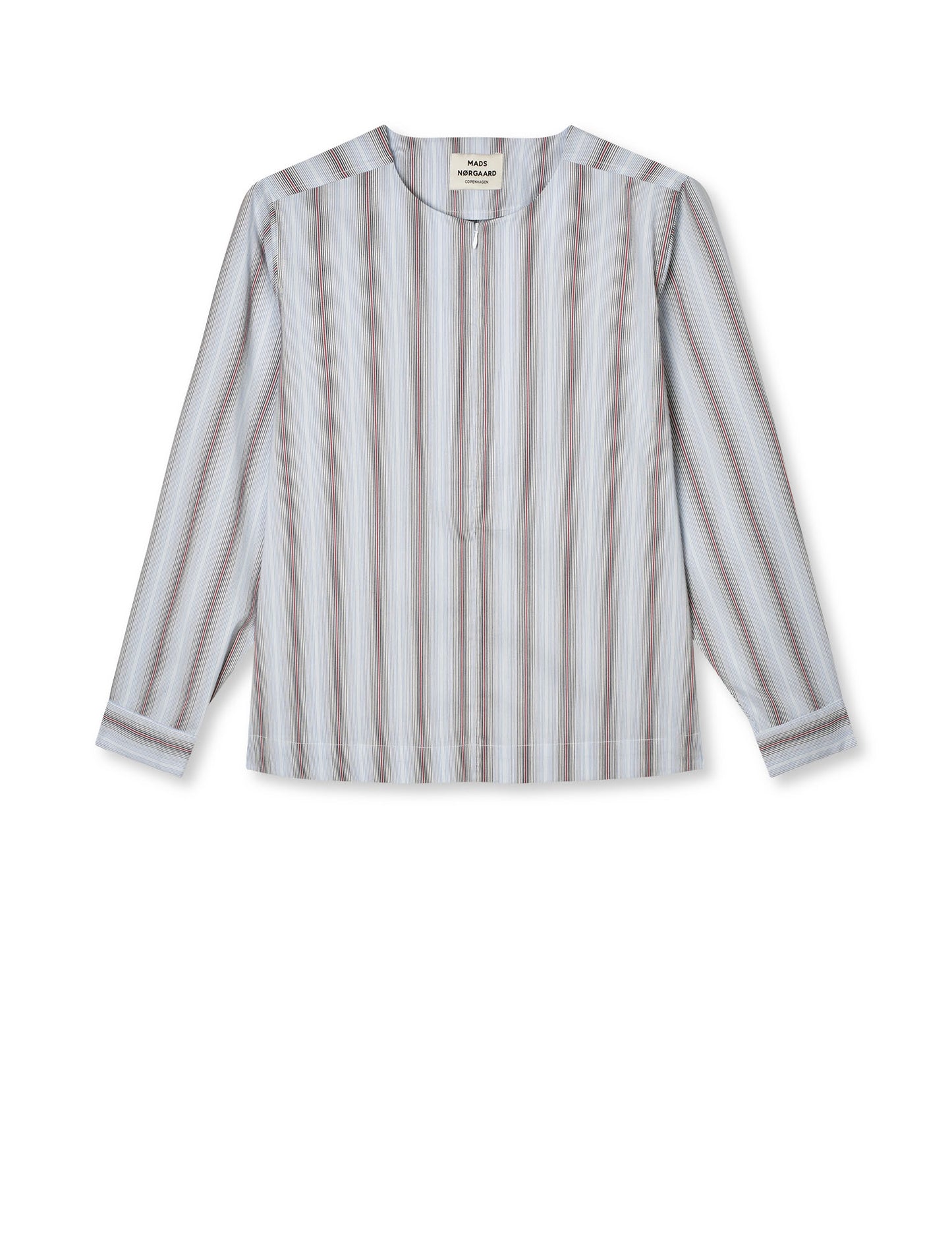 Poplinda Dana Shirt, Shadow Pinstripe/Winery