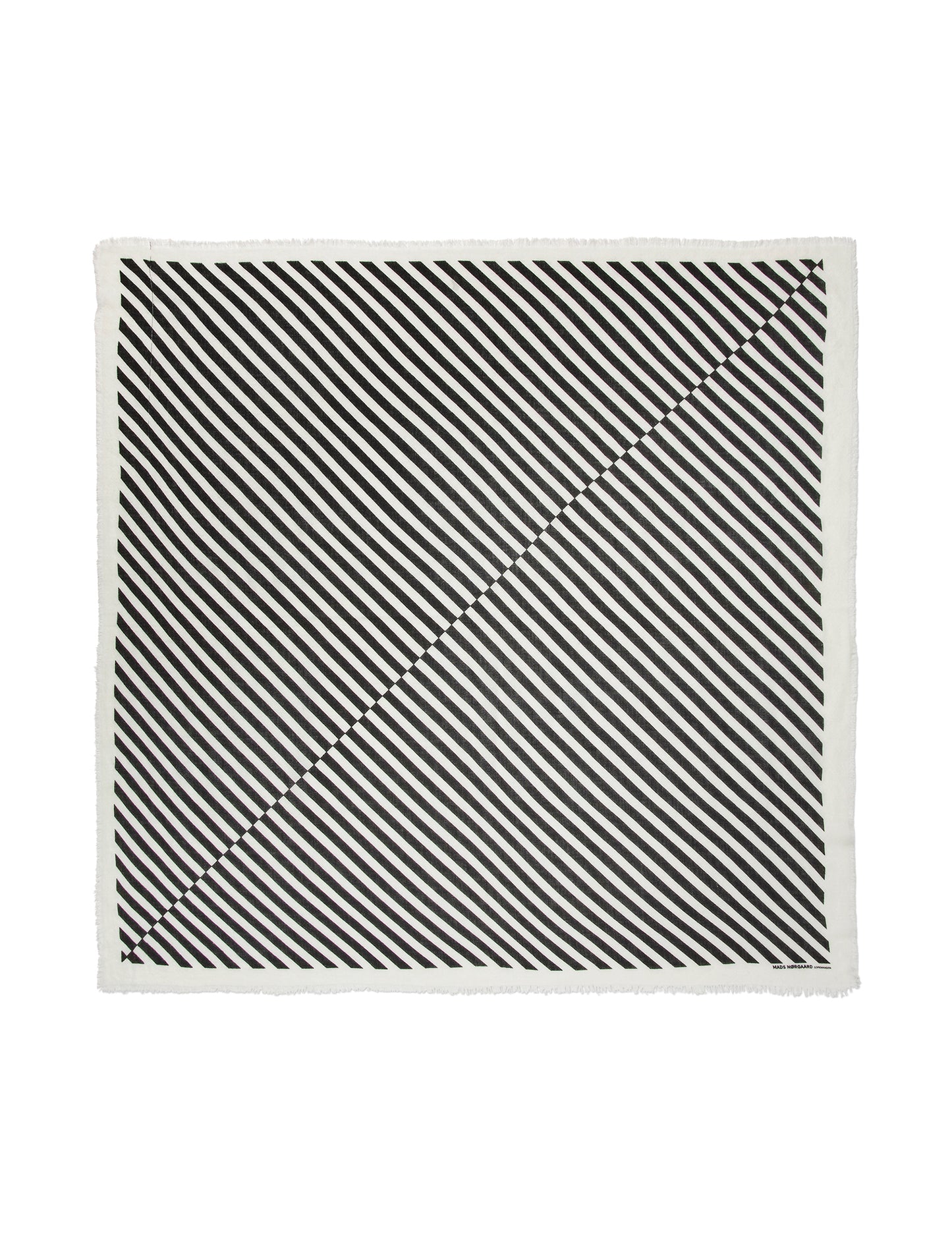 Soft Wool Self Scarf, Black Stripe