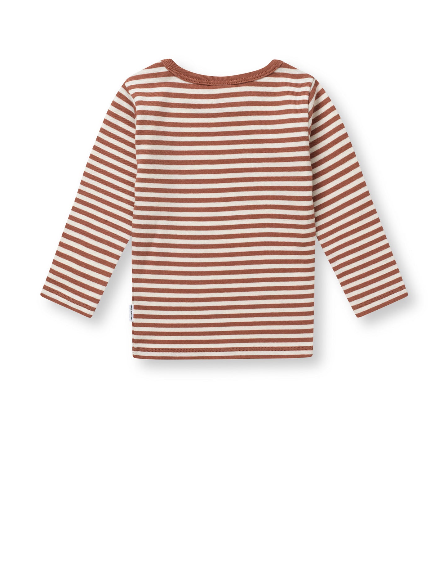 Soft Duo Striped Tobinino Tee LS, Cedar Wood/Vanilla Ice