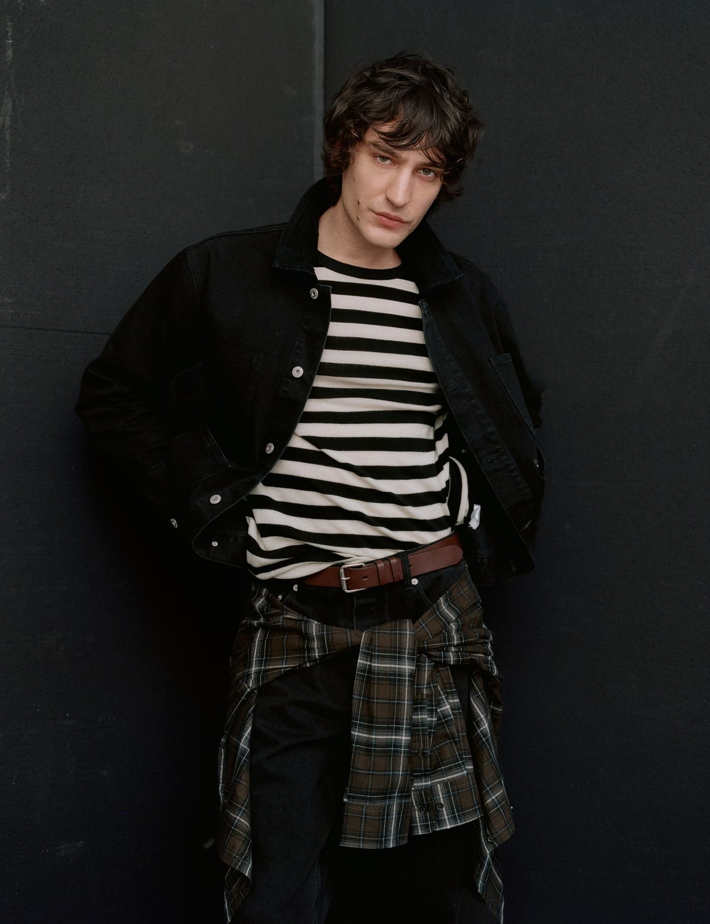 Fine Wool Tobias Knit, Black/Vanilla Ice