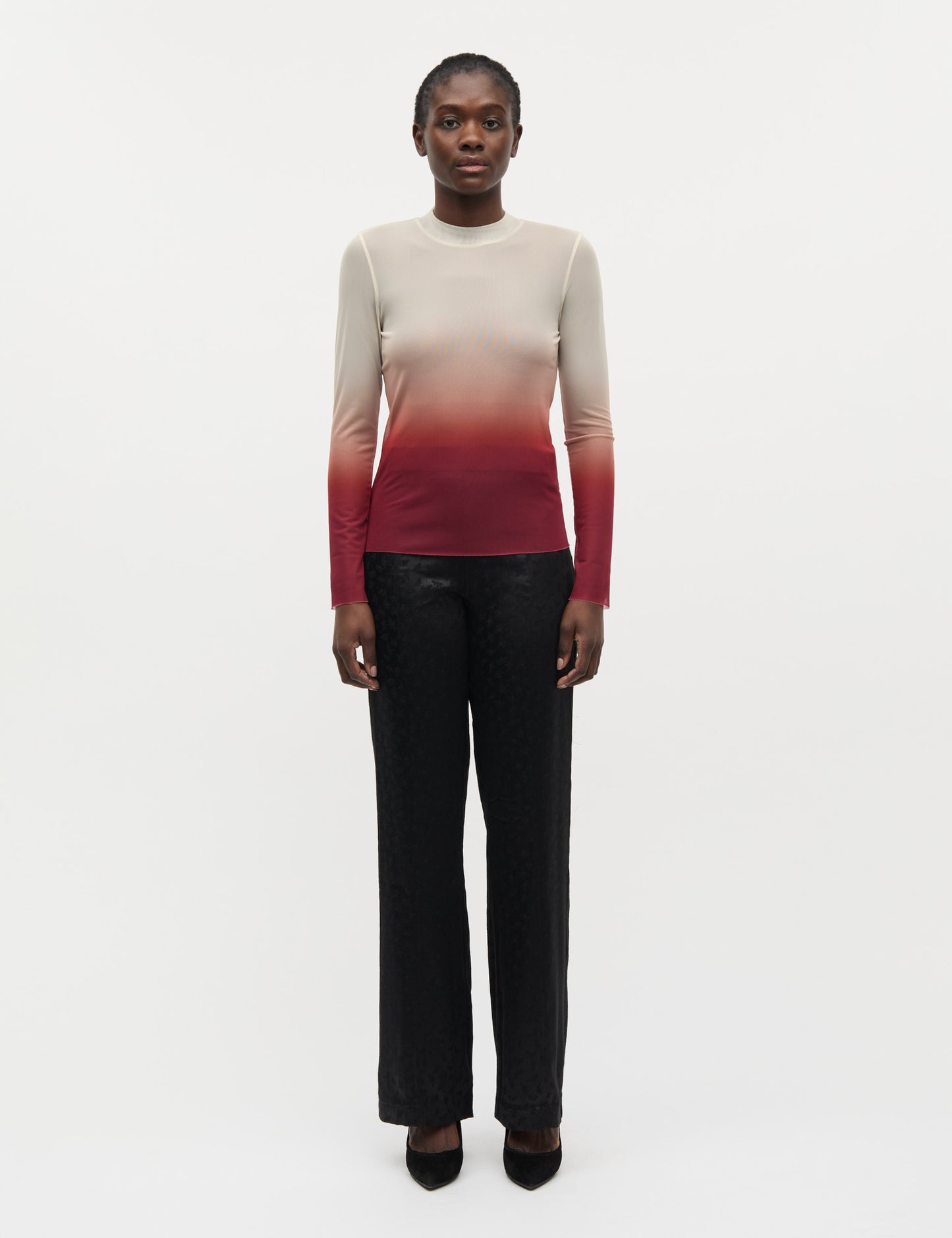 My Mesh Mia Top AOP, Winery/Seedpearl