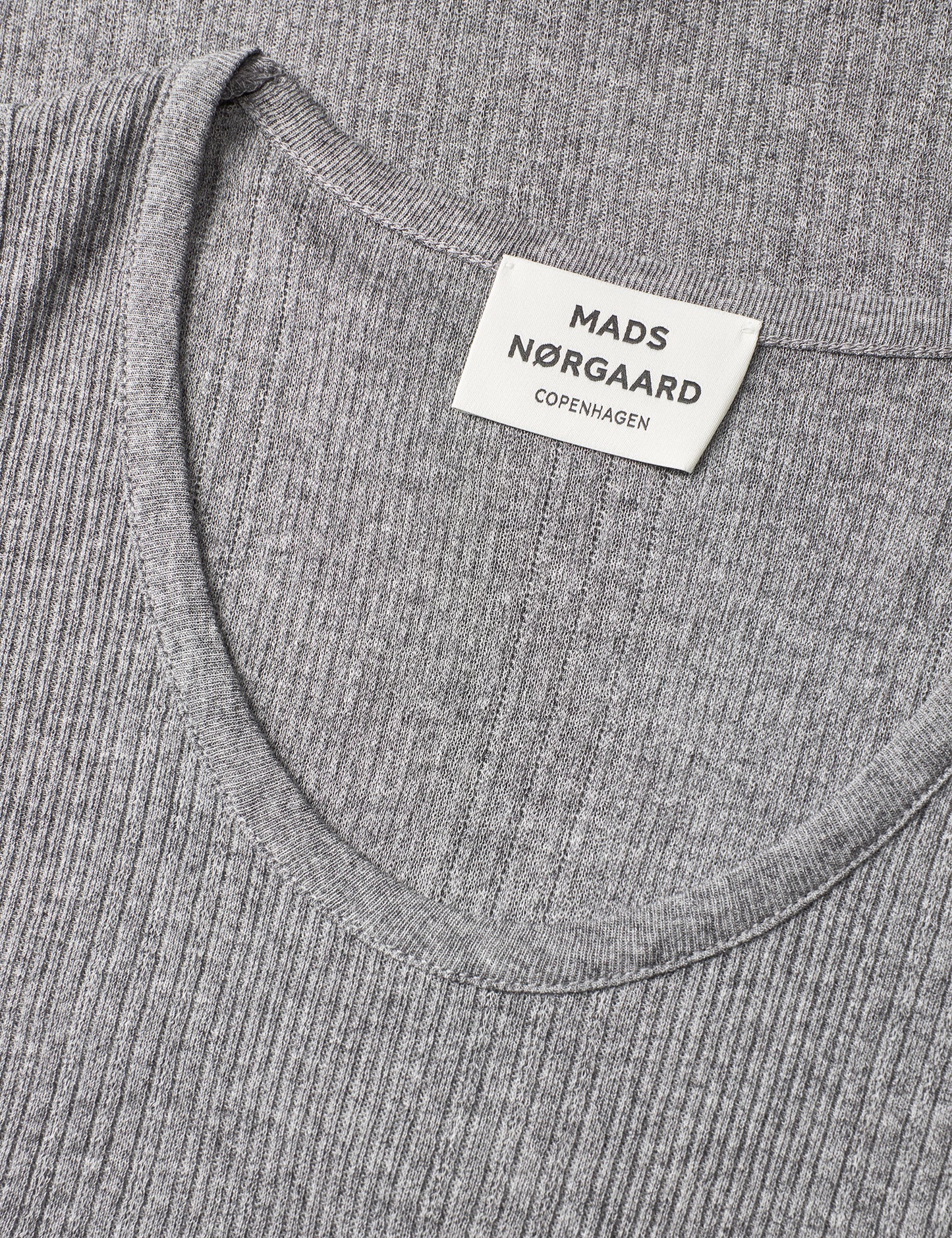 Point Wool Love Top, Grey Melange