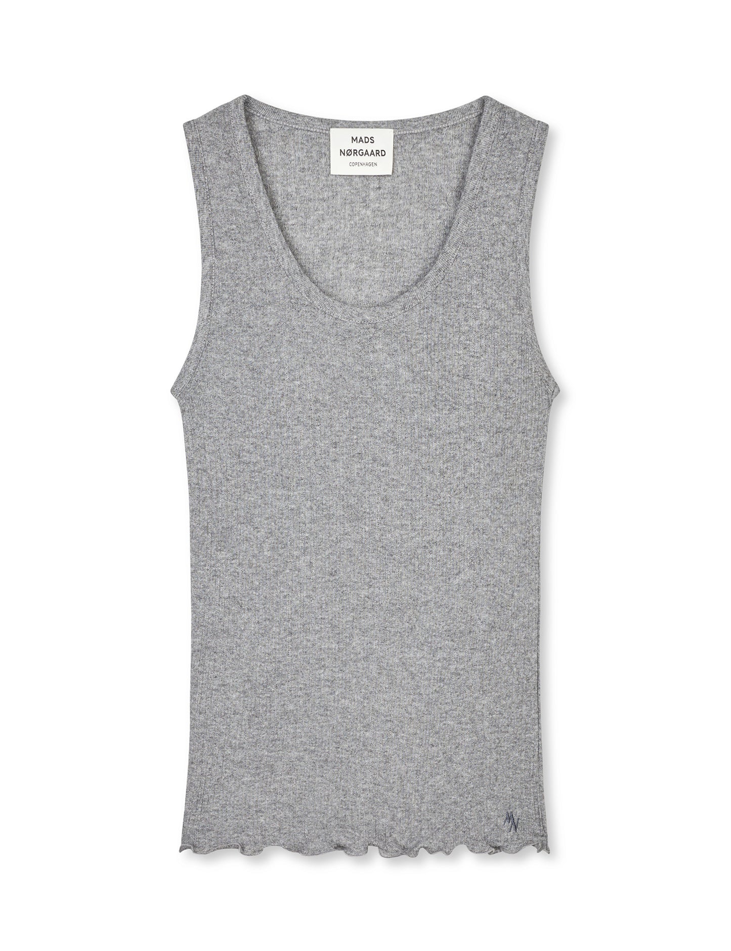 Point Wool Love Top, Grey Melange