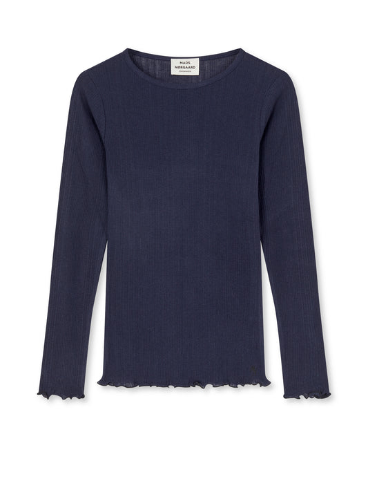 Point Wool Poline Tee LS, Parisian Night