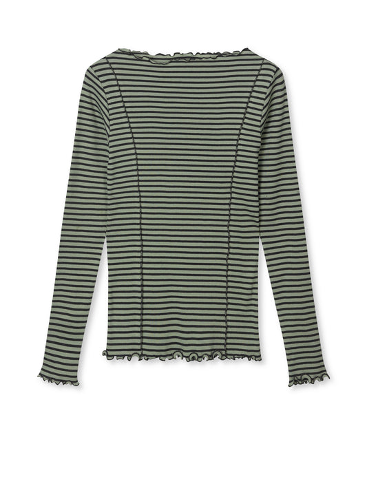 2x2 Cotton Stripe Siri Top, Sea Spray/Black