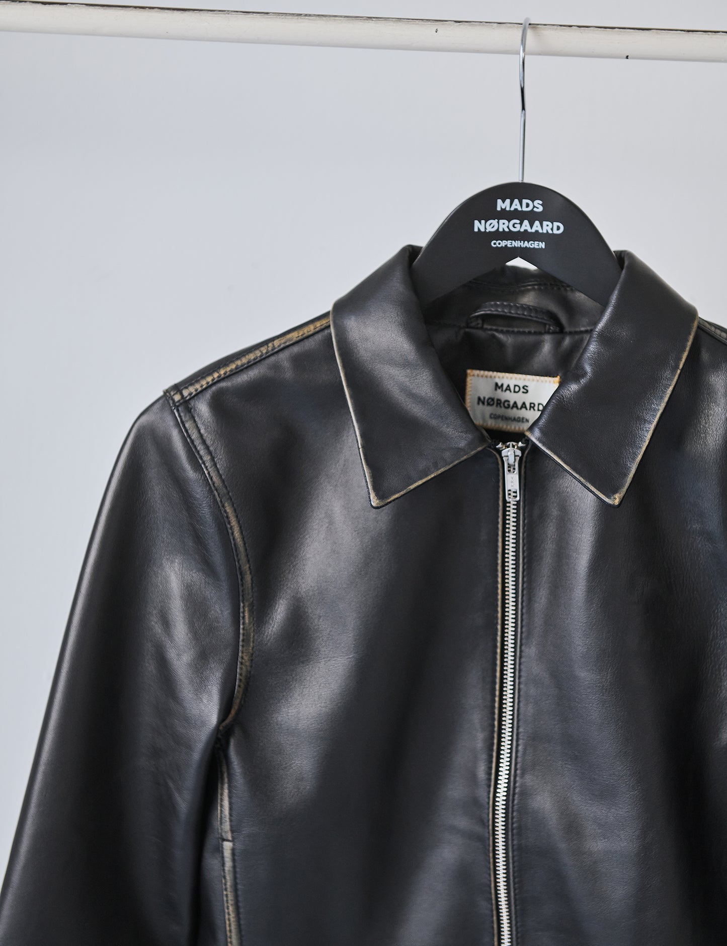 Smooth Leather Rachel Jacket, Black