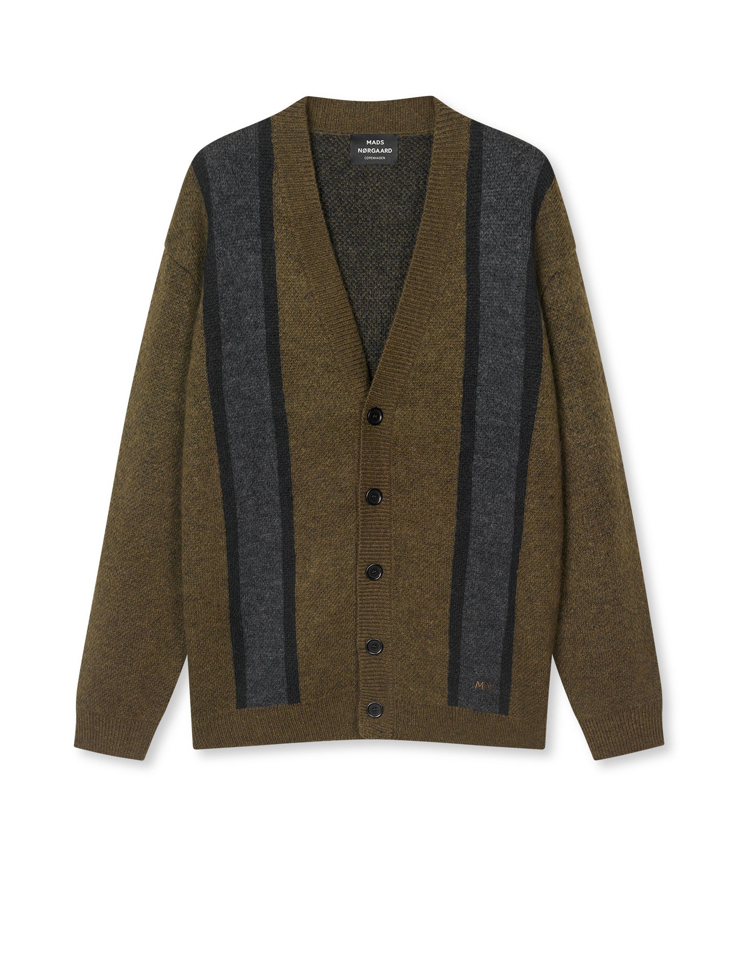 Comfy Wool Vilhelm Stripe Cardigan Knit, Beech