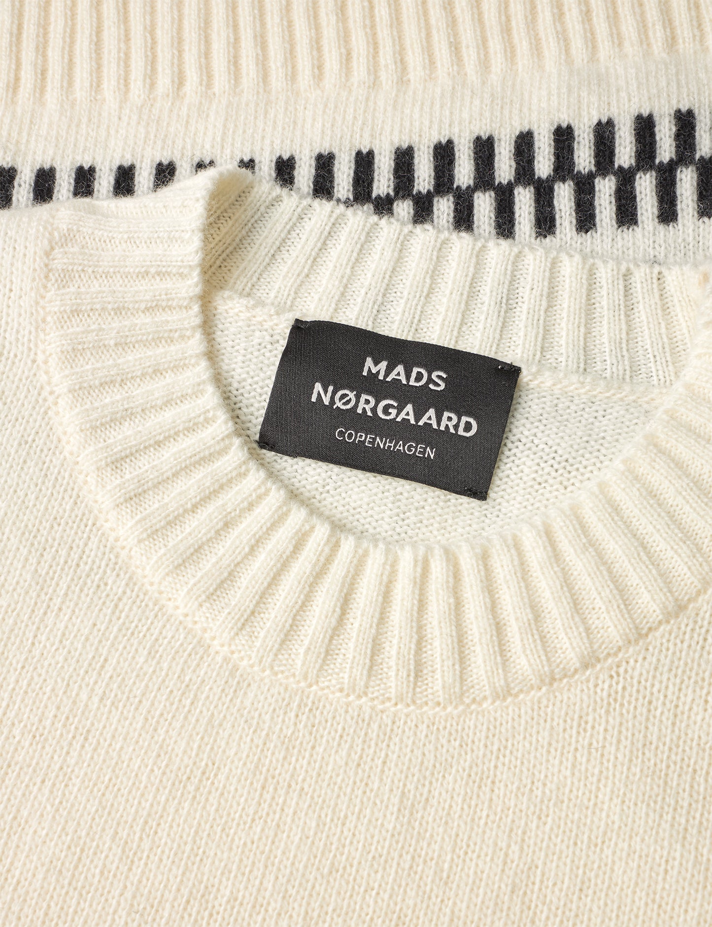 Lambswool Gustav Iceland Crew Knit, Seedpearl