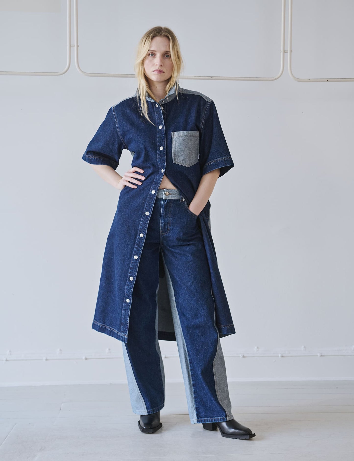 Luke Denim Christel Jeans Block, Mid Blue Denim