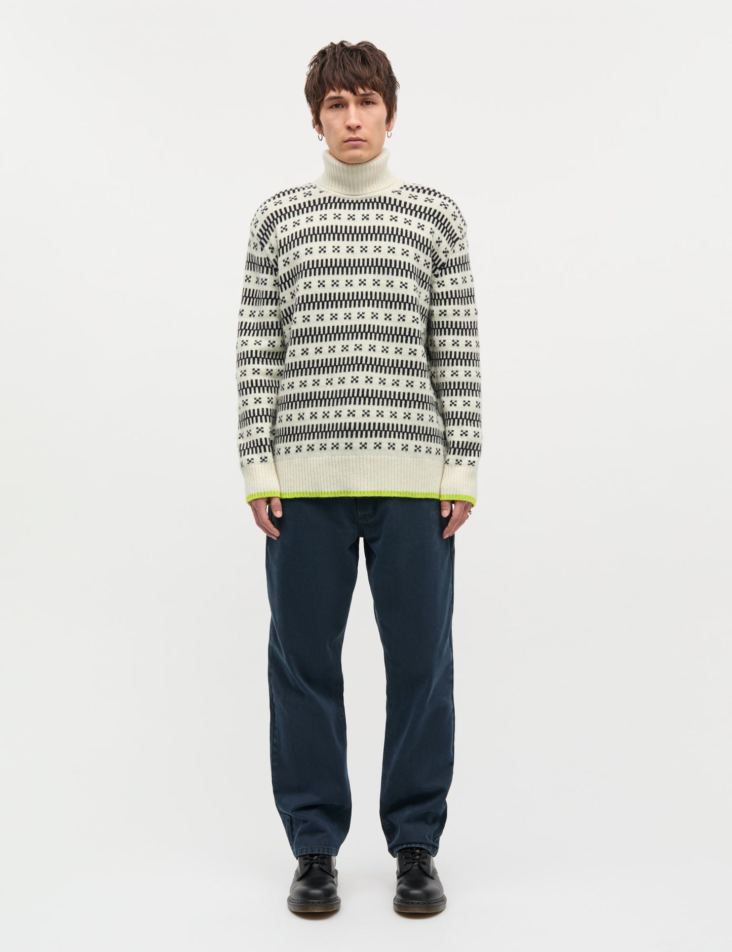 Lambswool Gustav Iceland Turtle Knit, Seedpearl