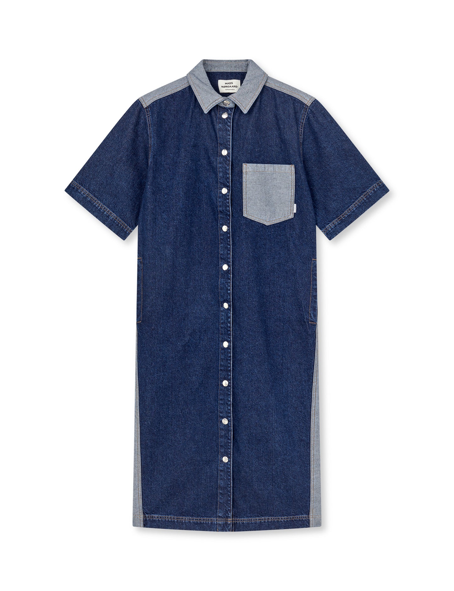 Luke Denim Viola Dress Block, Mid Blue Denim