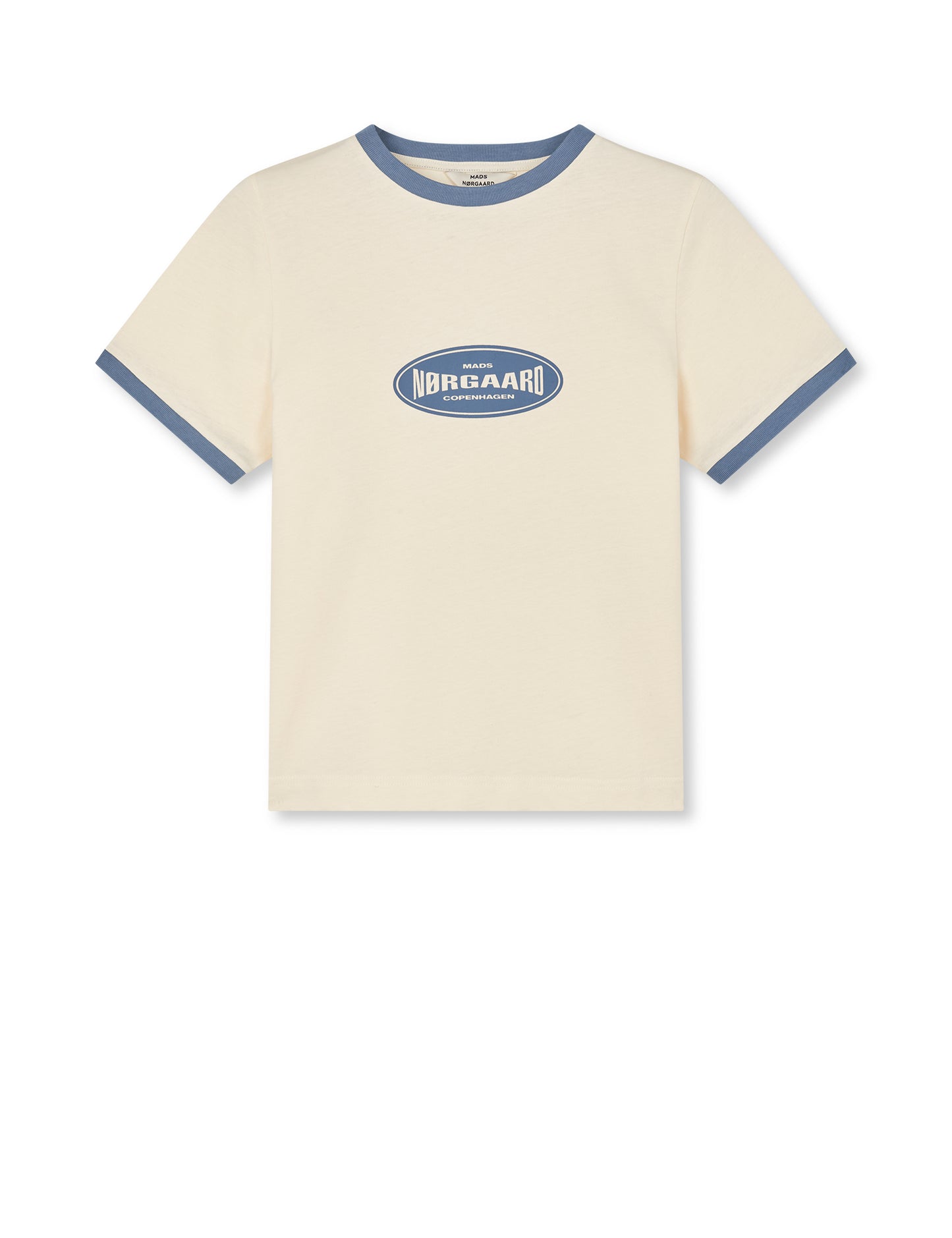 Cotton Jersey Trinity Tee, Vanilla Ice/Faded Denim