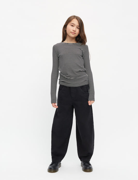 5x5 Stripe Talika Top, Black/Vanilla Ice