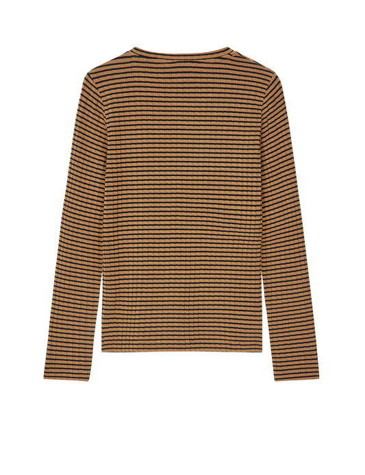 5x5 Stripe Talika Top, Ermine/Black