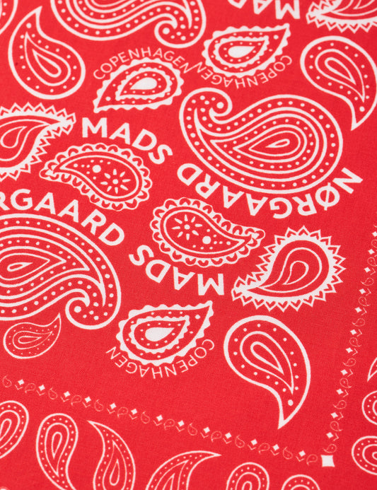 Soft Cotton Paisley Scarf Solid, Fiery Red
