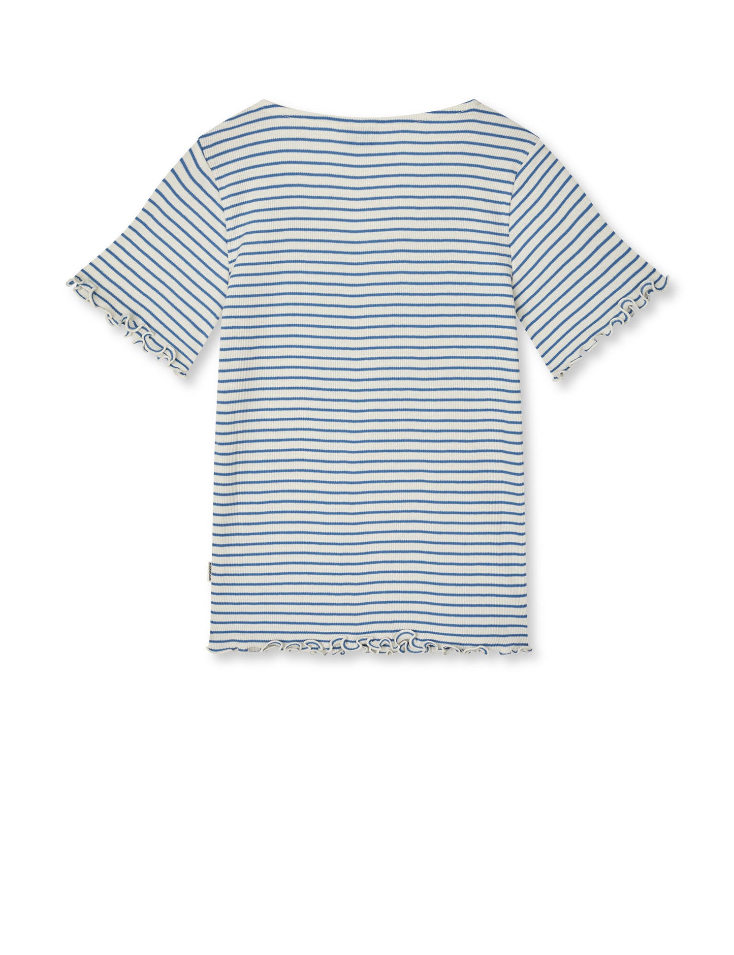2x2 Cotton Stripe Tiki Tee, Vanilla Ice/Bright Cobalt