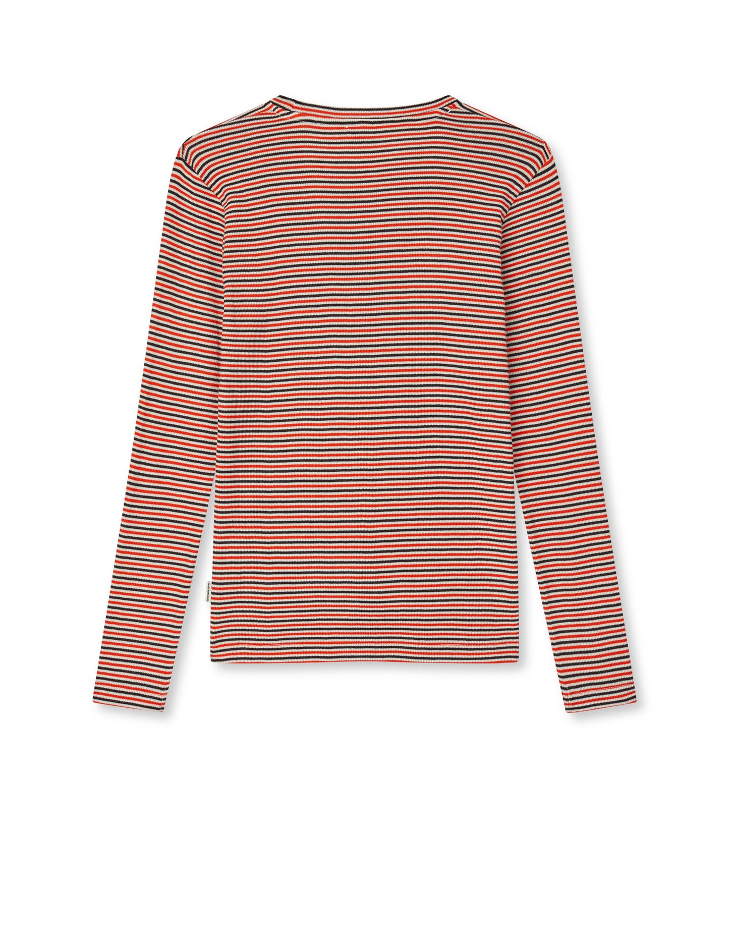 2x2 Cotton Stripe Talino Tee L/S, Fiery Red/Vanilla Ice
