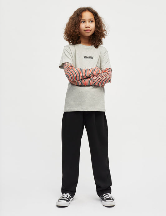 2x2 Cotton Stripe Talino Tee L/S, Fiery Red/Vanilla Ice