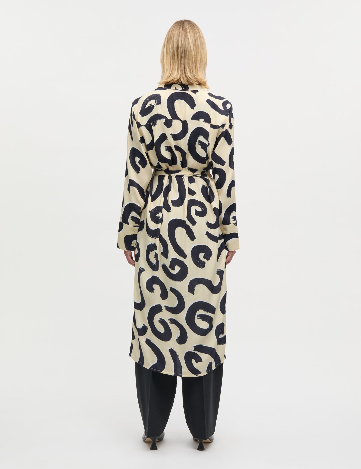Delicate Twill Cany Dress AOP, Swirl AOP/Almond Oil