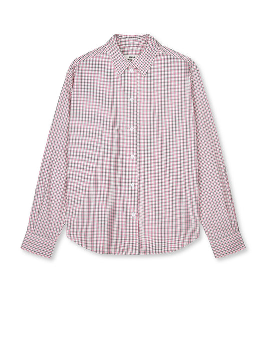 Ander Cotton Crelly Shirt, Check/Carmine Rose