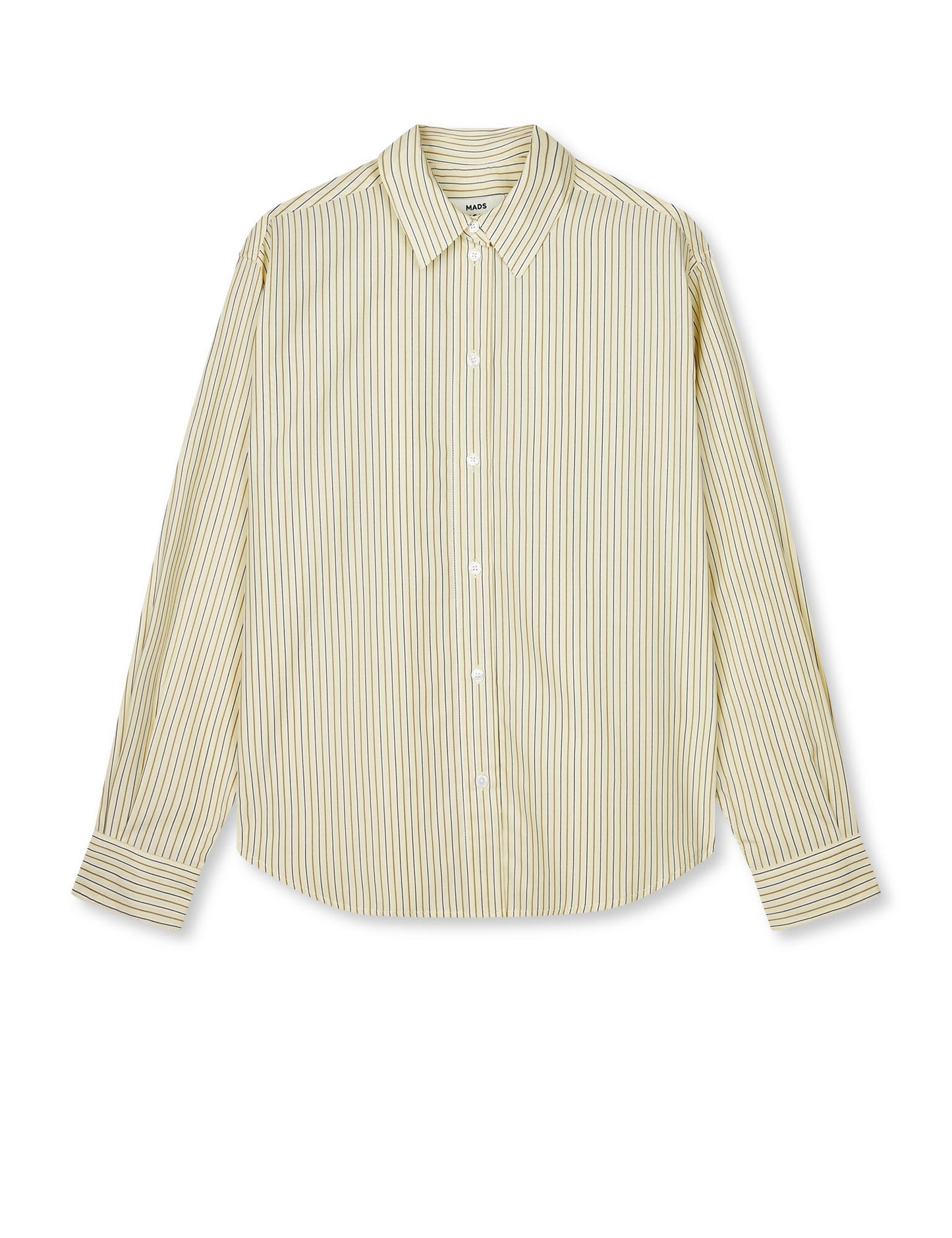 Ander Cotton Crelly Shirt, Pinstripe/Almond Oil