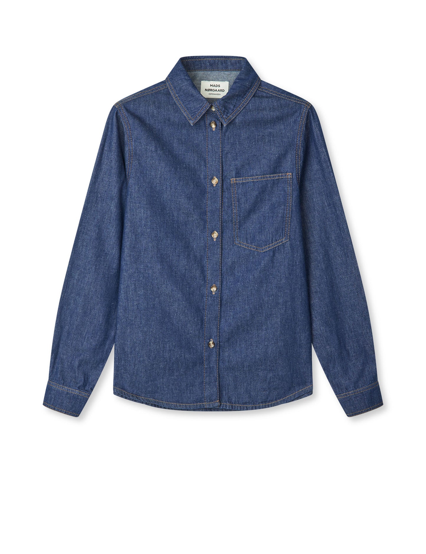 Air Denim Crani Shirt, Mid Blue Denim