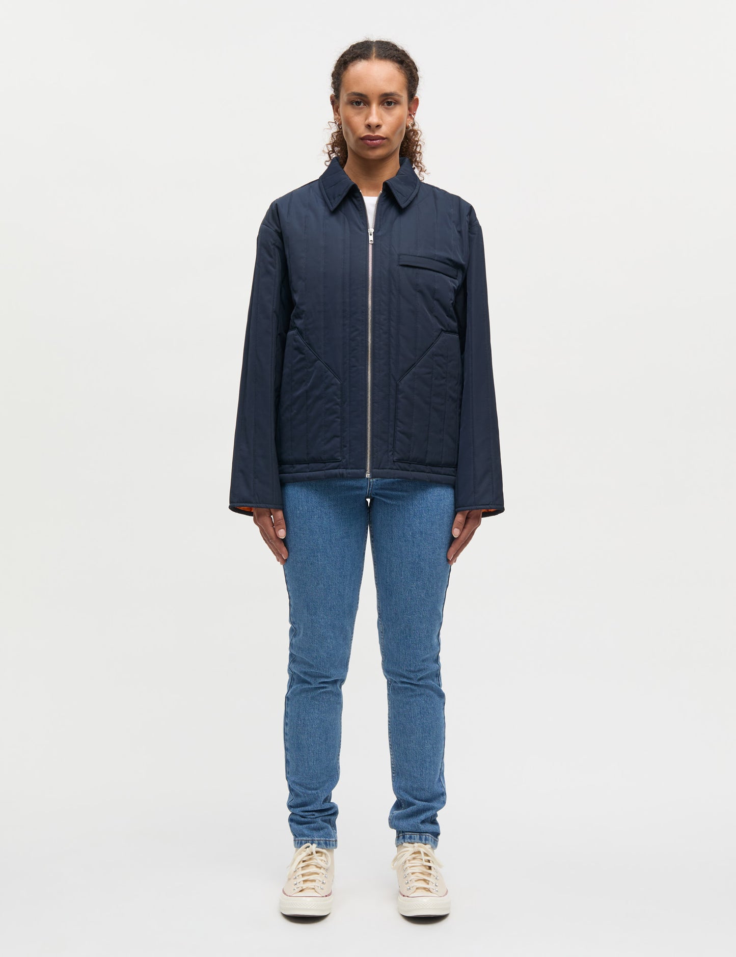 Poly Twill Flora Jacket, Sky Captain